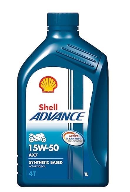 SHELL 550053817 advance 4t ax7 15w50 моторное масло для мт 1л